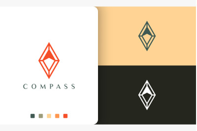 expedition or compass logo in simple