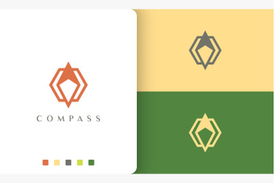 travel or adventure logo compass shape