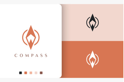 backpacker or compass logo simple style