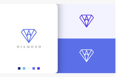 diamond compass logo in simple style