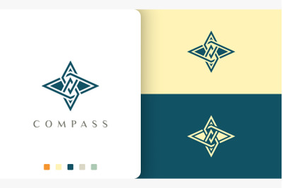 travel or adventure logo compass shape