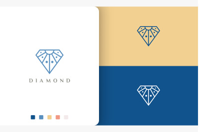 unique diamond logo in simple and modern