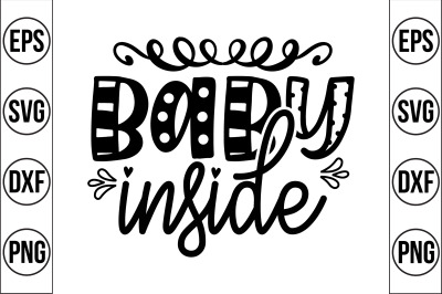 baby inside svg cut file