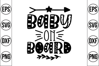 baby on board svg cut file