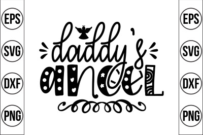 daddy&#039;s angel svg cut file