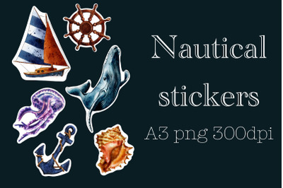 Nautical Stickers, Digital Stickers