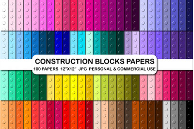 Construction Blocks Digital Papers, Building Blocks Pattern Background