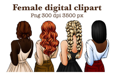 Female Digital Clipart