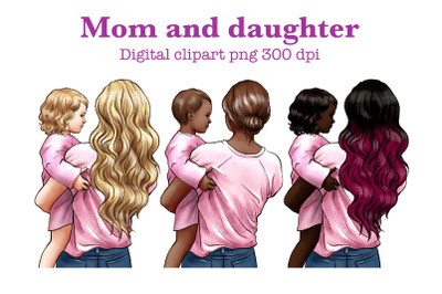 Mothers Day Clipart, Mom &amp; Baby Clipart