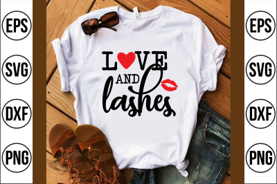 love and lashes svg cut file