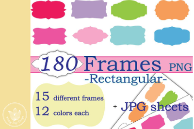 Frames PNG, Rectangular shape, Etiquette JPG