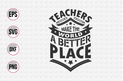 Teacher quotes typographic vector.