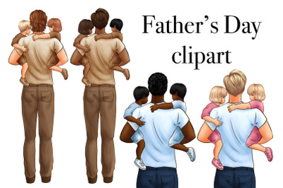 Father and Child Clipart, Father Day