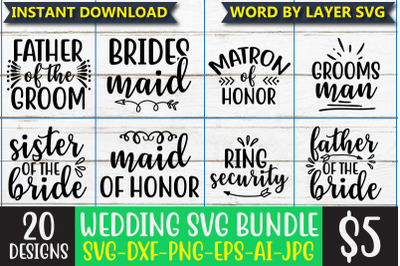 Wedding party SVG Bundle