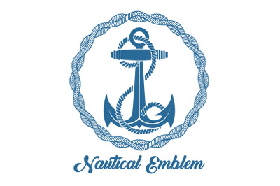 Sea Anchor Retro Emblem