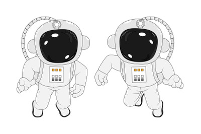 cute astronaut cartoon