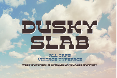 Dusky Slab - vintage font