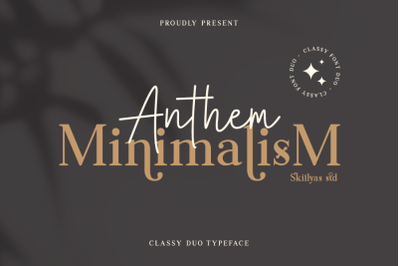 Anthem Minimalism font duo