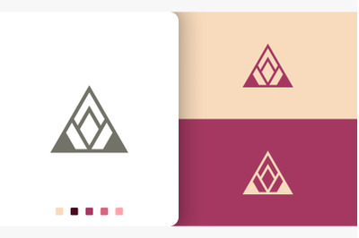 abstract triangle pyramid logo