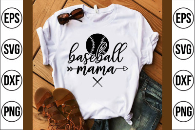 baseball mama svg cut file