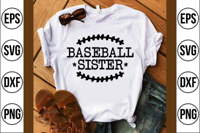 baseball sister svg cut file