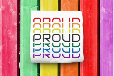 Stacked LGBT Proud | Embroidery