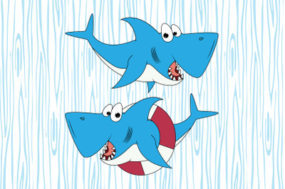 cute shark animal cartoon