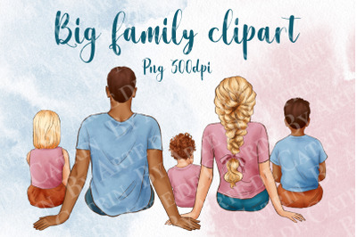 Big Family Clipart, Parents Clipart