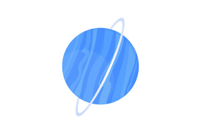 Planet Uranus Flat Icon