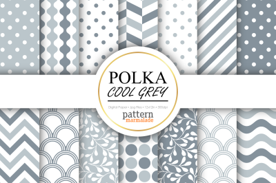 Polka Cool Grey Digital Paper - S0809