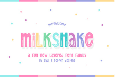 Milkshake Font Family (Craft Fonts, Procreate Fonts, Cute Fonts)