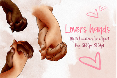 Hands of Lovers Clipart, Romantic clipart, Love clipart