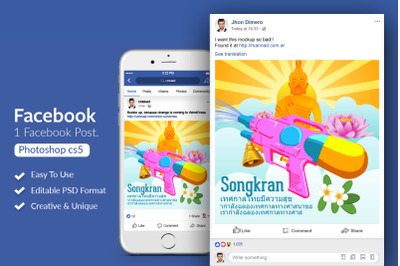 Songkran Thai Festival Facebook Post