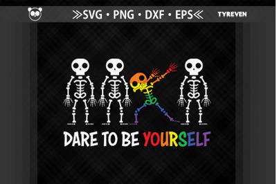 Dare To Be Yourself LGBTQ Skeleton