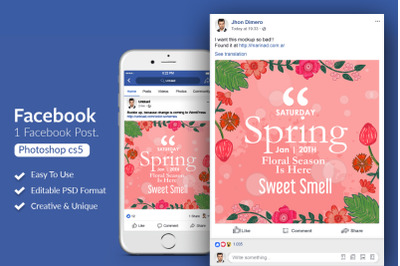 Spring Sale Facebook Post Banner