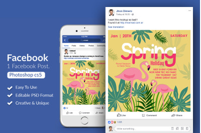 Spring Is Coming Facebook Post Banner