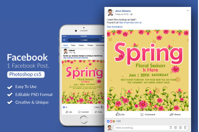 Spring Floral Season Facebook Post
