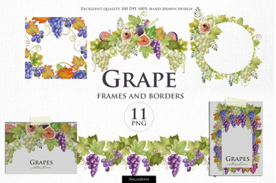 Grape frames and borders