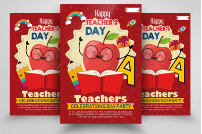 Happy Teachers&#039; Day Flyer