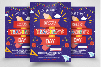 Happy Teachers&#039; Day Flyer