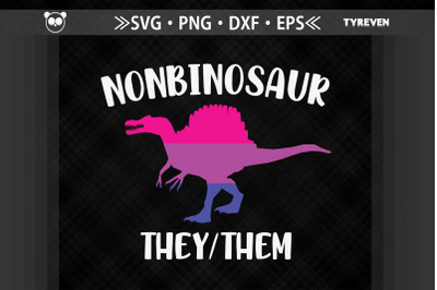 Nonbinosaur They/Them LGBTQ Non Binary