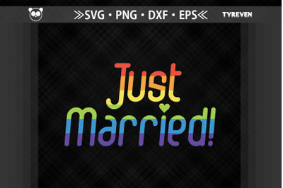 Just Married LGBTQ Proud LGBTQ Rights