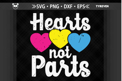 Hearts Not Parts Pansexual LGBTQ