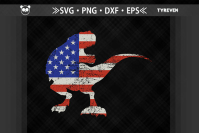 Patriotic Merica Dinosaur July 4th USA