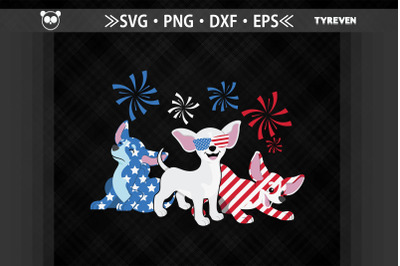 Patriotic Merica Chihuahua July 4th USA