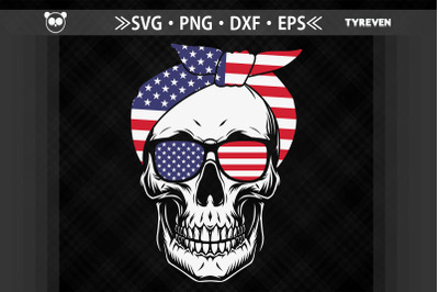 Skull 4th of July Patriotic America