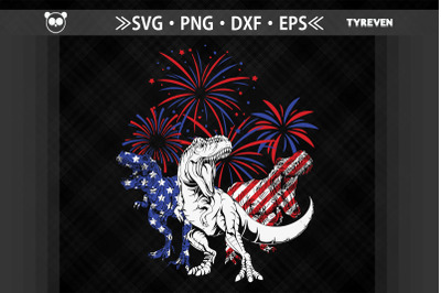 Patriotic America Dinosaur 4th of July