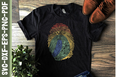 LGBTQ Fingerprint DNA LGBTQ Proud