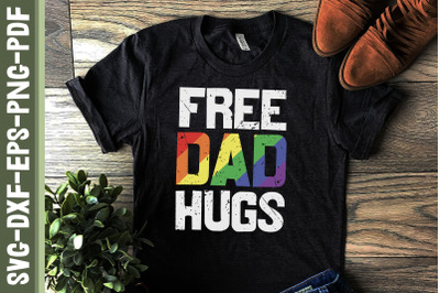 Free Dad Hugs LGBTQ Proud LGBTQ Rights