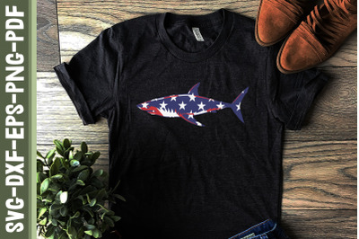 4th of July Shark US Flag Ameica